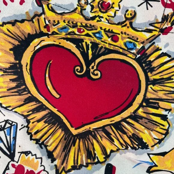 Brighton Queen Of Love Tote Bag With Heart Design & Bold Colors Purse Cards - Picture 9 of 16